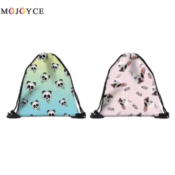 

Portable Cute Printing Backpack Drawstring Bag Travel Beach Bags Storage Clothes Shoes Pouch