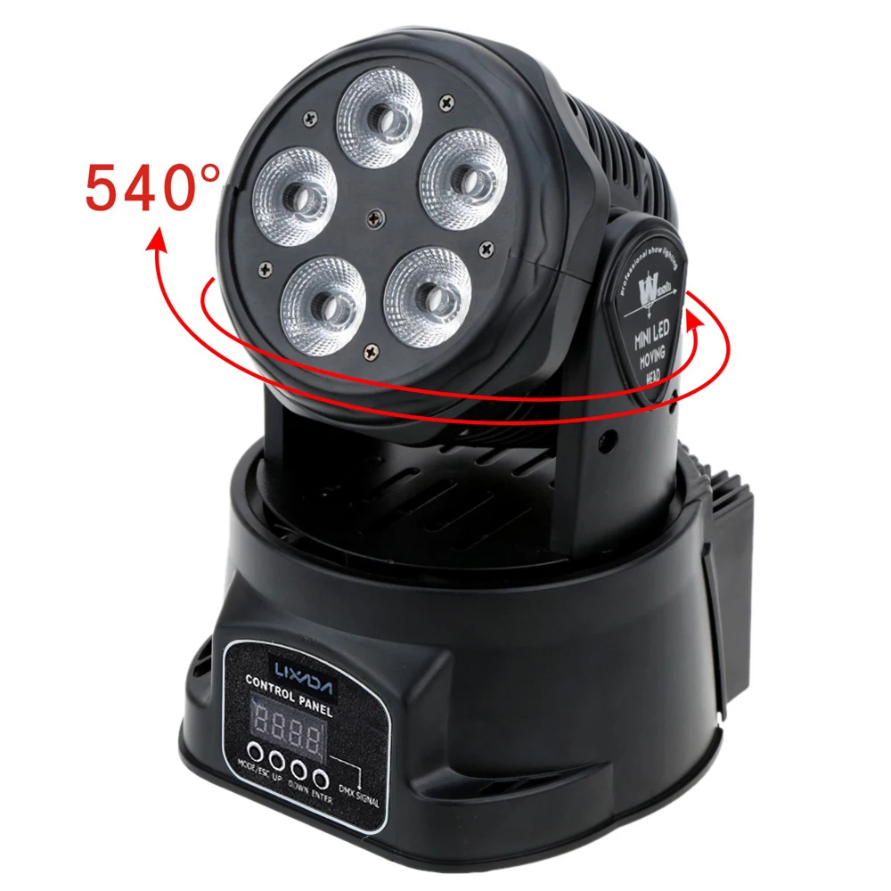 75 Вт 5 LED управление звуком Авто вращающийся 10/15 каналов меняющий цвета
