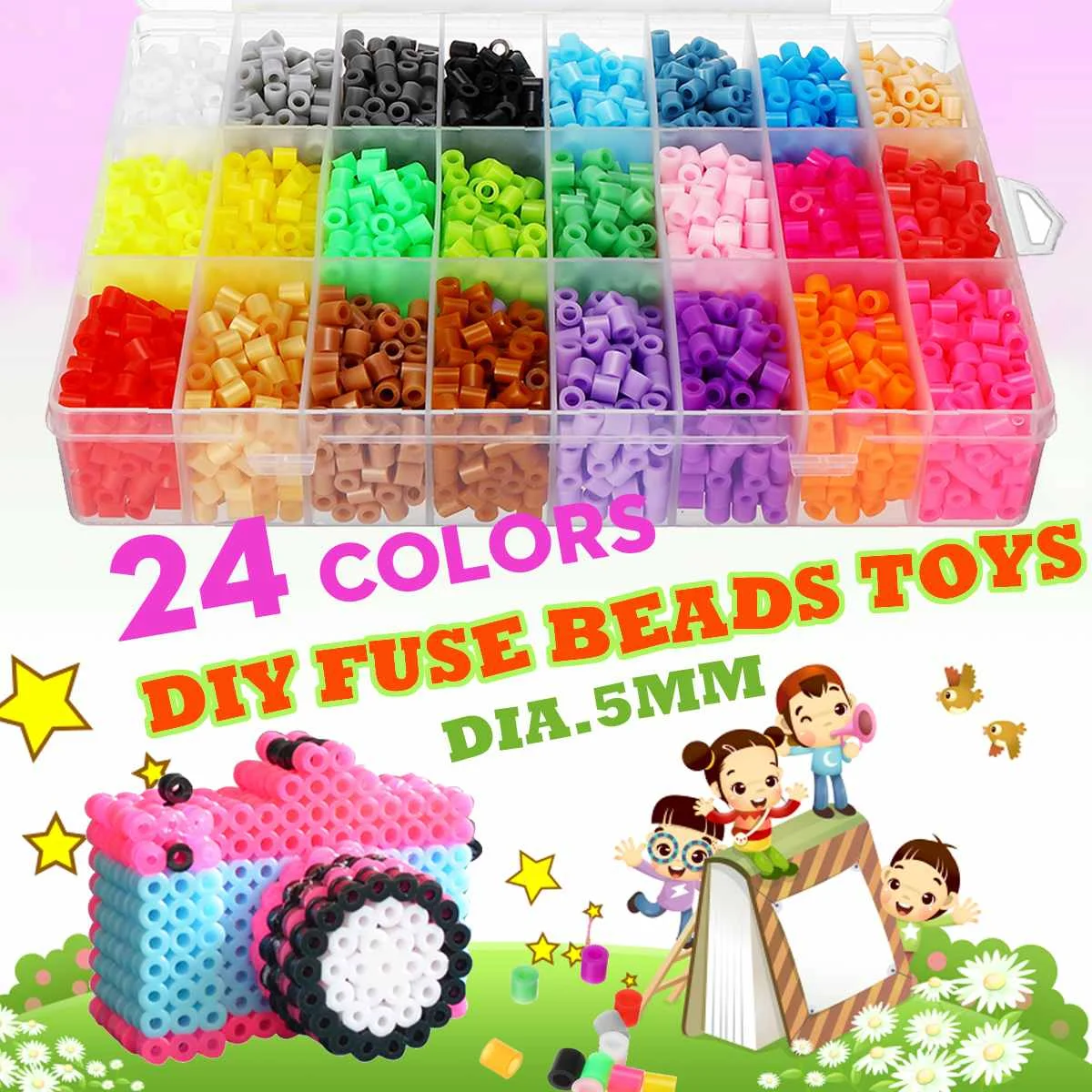 24 Colors 5mm DIY Fuse Beads Toys Kids Education Diy Toys 100% Quality Guarantee New Fuse Perler Beads Handmade DIY Toy 24 Colors 5mm DIY Fuse Beads Toys Kids Education Diy Toys 100% Quality Guarantee New Fuse Perler Beads Handmade DIY Toy