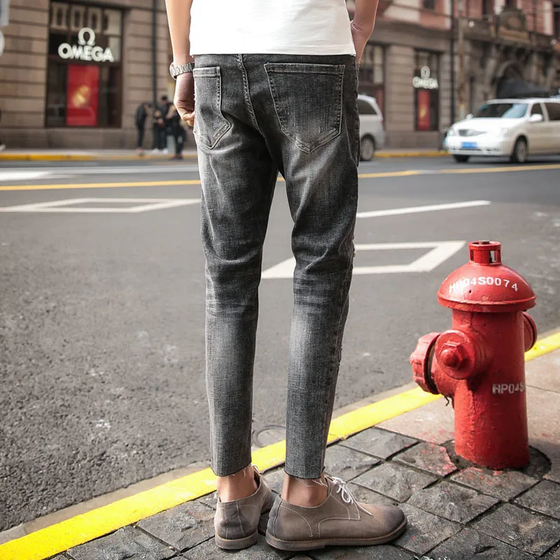 Autumn New Jeans Men Slim Fashion Washed Retro Streetwear Hip Hop Tear Hole Denim Pants Man Casual Cowboy Trousers Male Clothes Autumn New Jeans Men Slim Fashion Washed Retro Streetwear Hip Hop Tear Hole Denim Pants Man Casual Cowboy Trousers Male Clothes