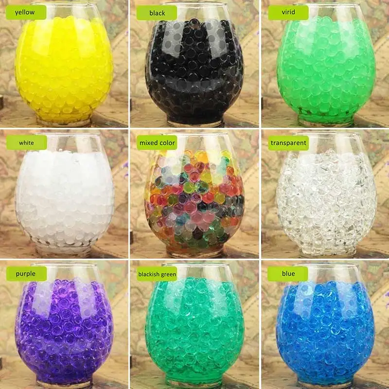 

Large Hydrogel Pearl Shaped Crystal Soil Water Beads Mud Grow Ball Colorful Non Toxic Crystal Mud Home Decoration Jelly Balls