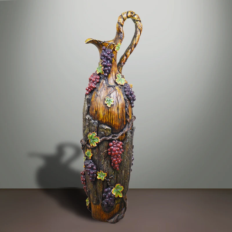 

Large Floor Vase Decorative For Flowers Wedding Home Decoration Europe Vase For Living Room Garden Resin Craft Grape Flower Vase