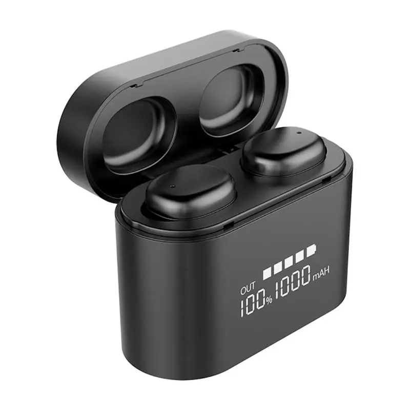 

TWS 5.0 Wireless Bluetooth Headset In-ear Waterproof Sport Earphone Noise Reduction Earplug With Smart Screen And Charging Bin
