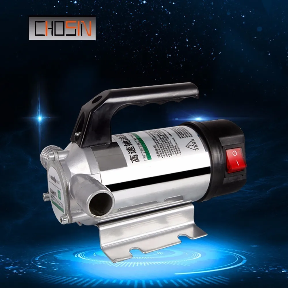 Online 50l min 12 v 24 v 220 v pequeña bomba de repostaje automático 12 V bomba de transferencia de combustible automática eléctrica para bombear aceite diesel queroseno agua