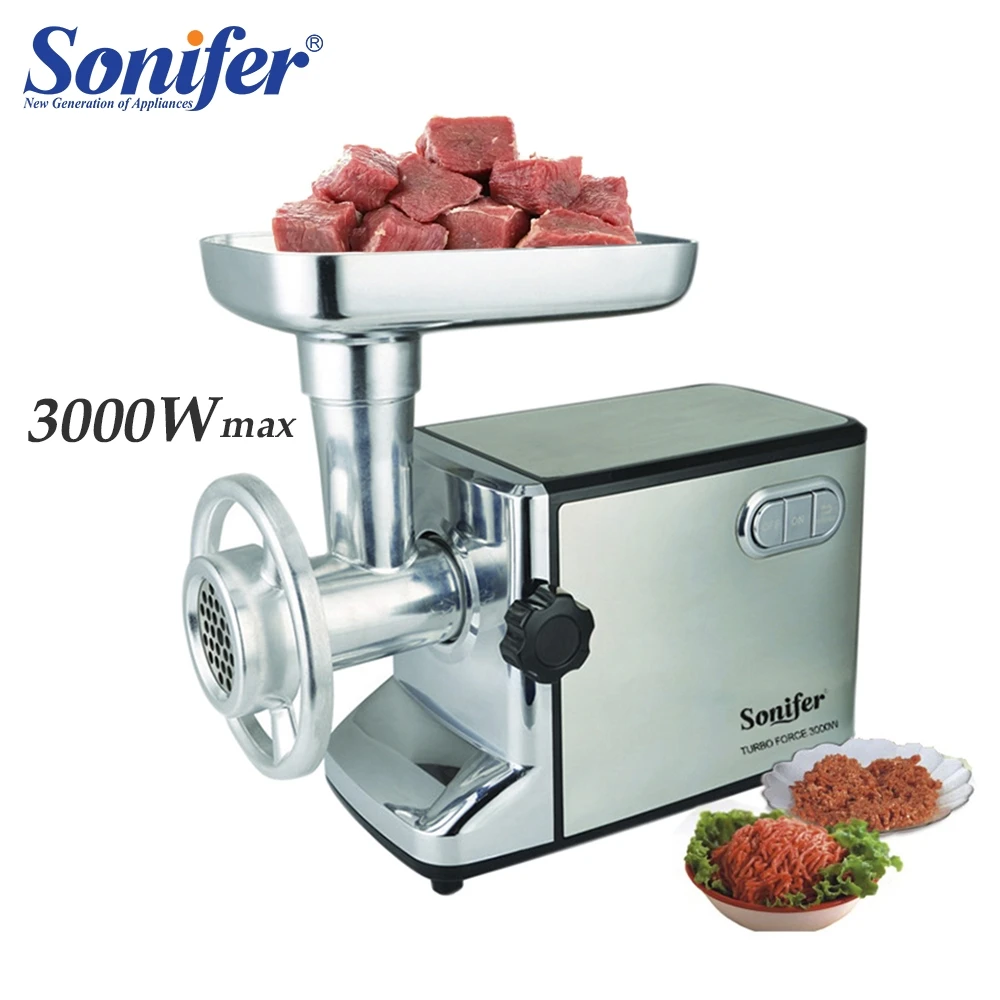 3000W Full Stainless Steel Home Electric Meat Grinders Sausage Stuffer