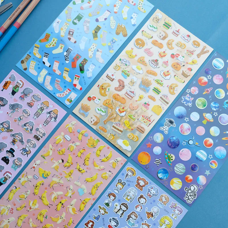 ПВХ наклейки Kawaii фантазия планета милые канцелярские для детей DIY украшения