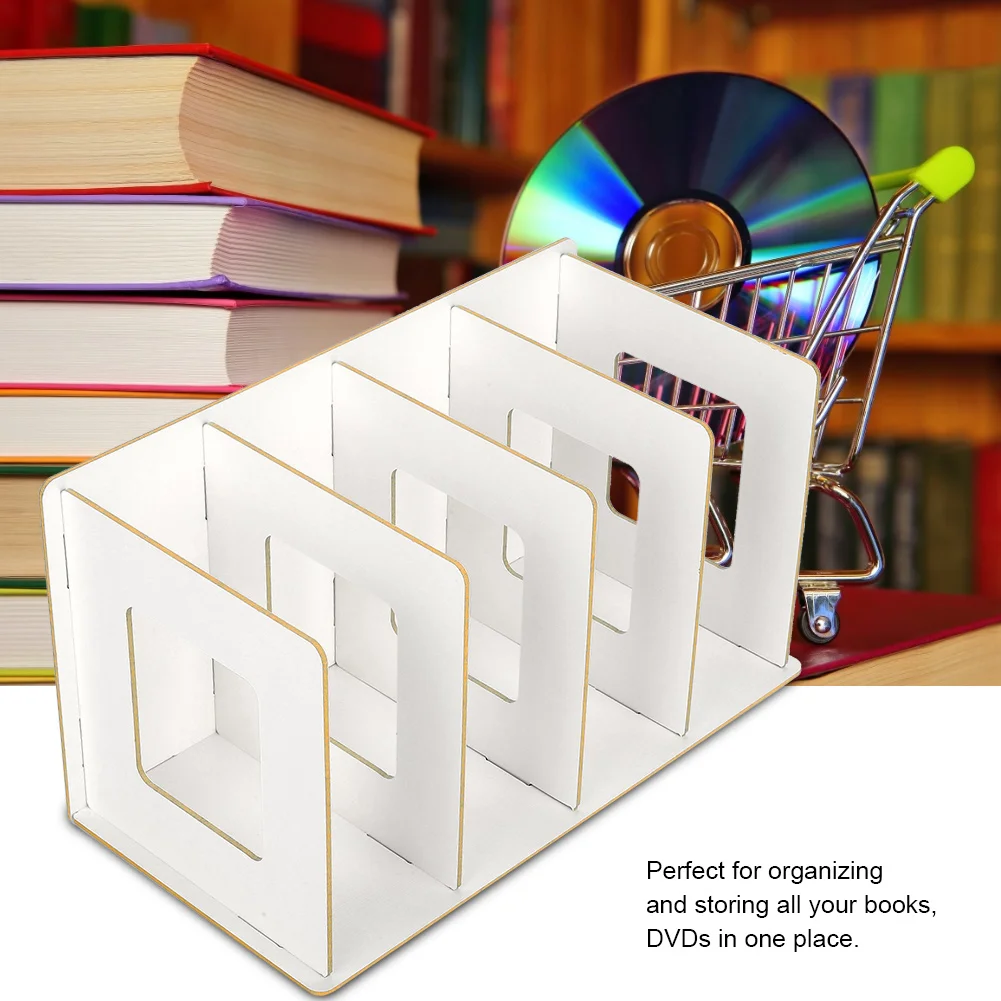 

Detachable 9 Grids Book Holder Stand Wooden File CD Storage Shelf Nordic Desktop Book Case Mini Office File Stand