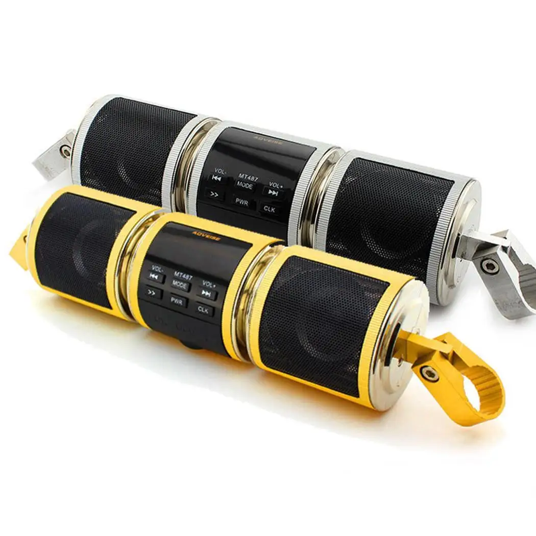 

WOOKRAYS 12V 30.5cm Waterproof Motorcycle Bluetooth Audio Player Cylinder Shape MP3 Player Audio Subwoofer Stereo Speaker Radio