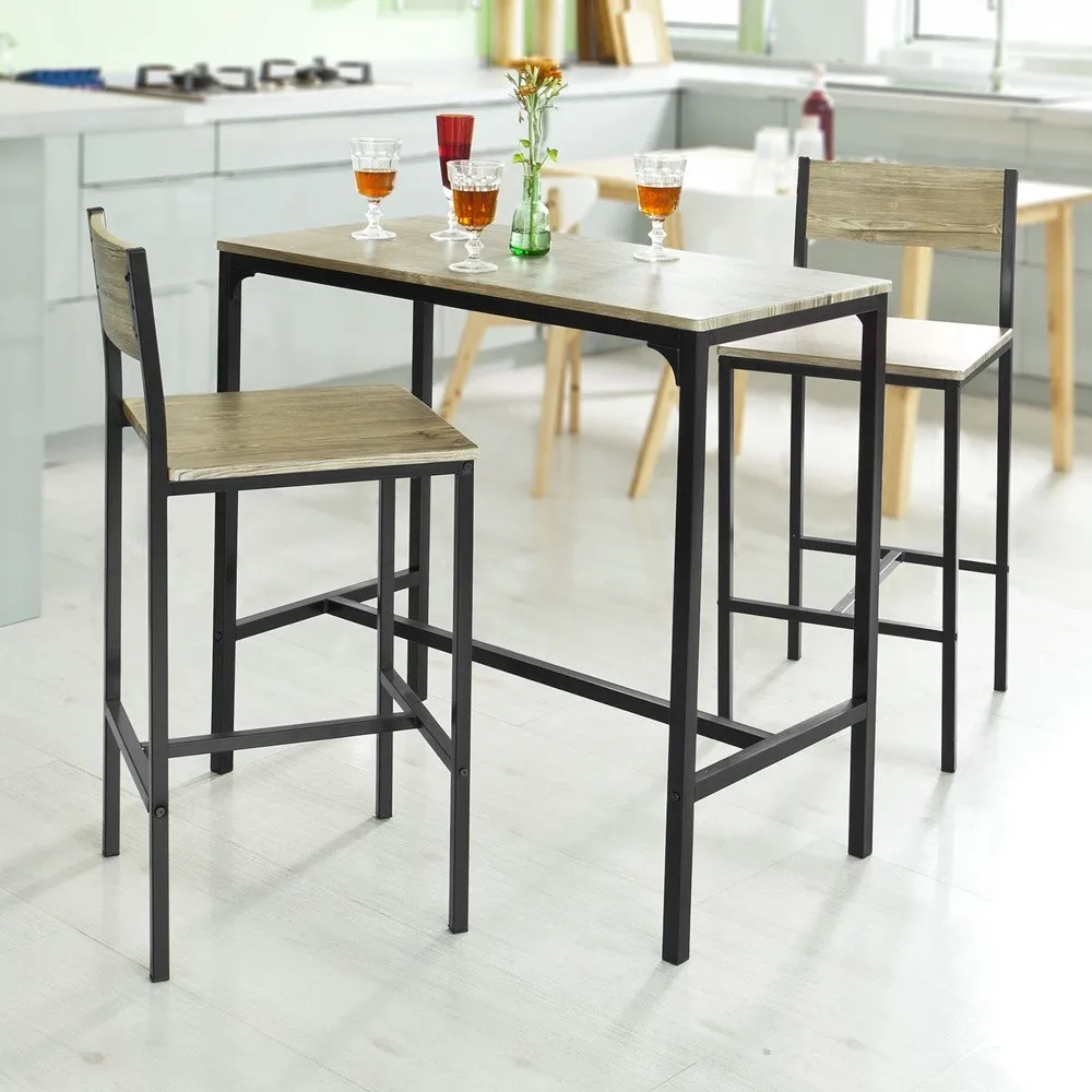 SoBuy OGT03 Home Kitchen Restaurant Bar Set Furniture Dining Set-1 Bar Table and 2 Stools SoBuy OGT03 Home Kitchen Restaurant Bar Set Furniture Dining Set-1 Bar Table and 2 Stools