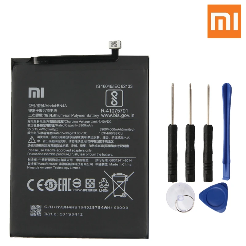 Сменный аккумулятор для телефона Xiao mi BN4A для Xiao mi Red mi Note7 Note 7 Pro M1901F7C аутентичная перезаряжаемая батарея 4000 мАч