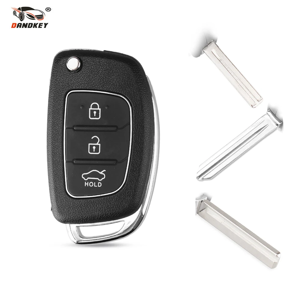 

Dandkey HY15R/HY20/TOY40 Flip Remote Key Shell Fob For Hyundai Solaris ix35 ix45 ELANTRA Santa Fe HB20 Verna Solaris 3 Buttons