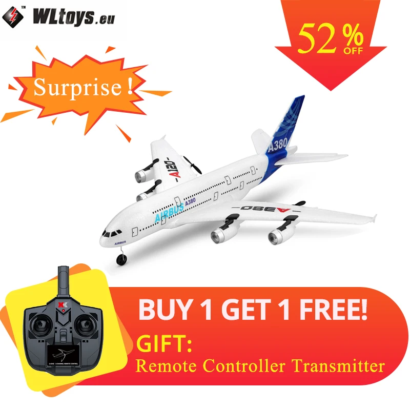WLTOYS A120-A380 Airbus 510 мм размах крыльев 2 4 ГГц 3CH RC самолет фиксированное крыло RTF и режим