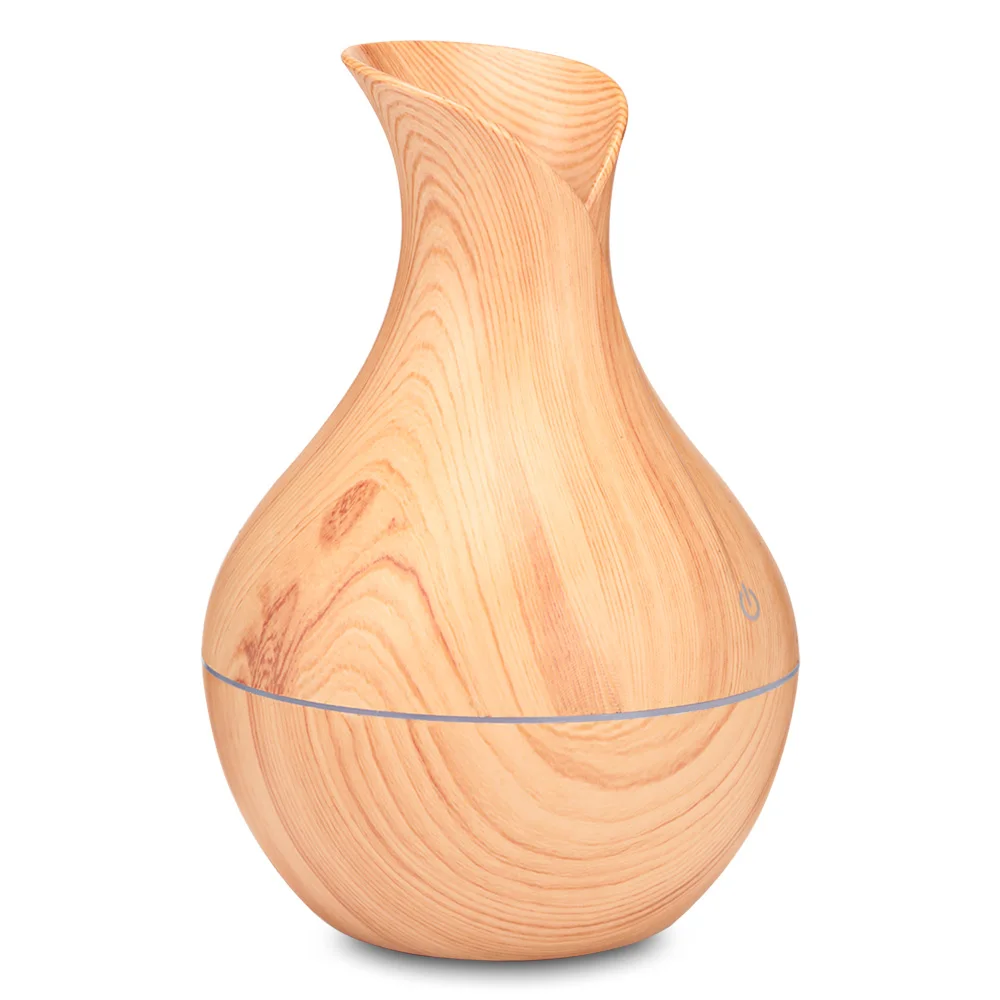 XBH - 038A USB Air Humidifier Oil Aroma Vase Shape Wood Grain Mini Mist Maker