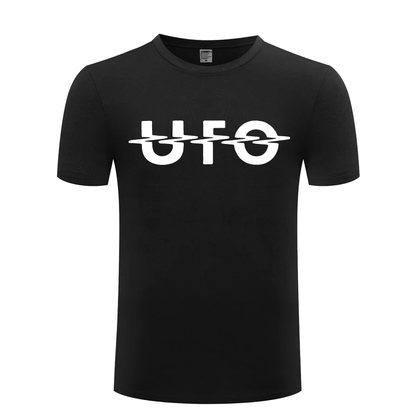 Новая креативная Мужская футболка UFO с коротким рукавом и круглым вырезом