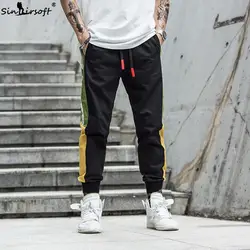 2018 Для мужчин модные мешковатые брюки хип-хоп Повседневное хлопок Мульти Карманы Уличная Брюки карго Для мужчин комбинезоны мужского пота