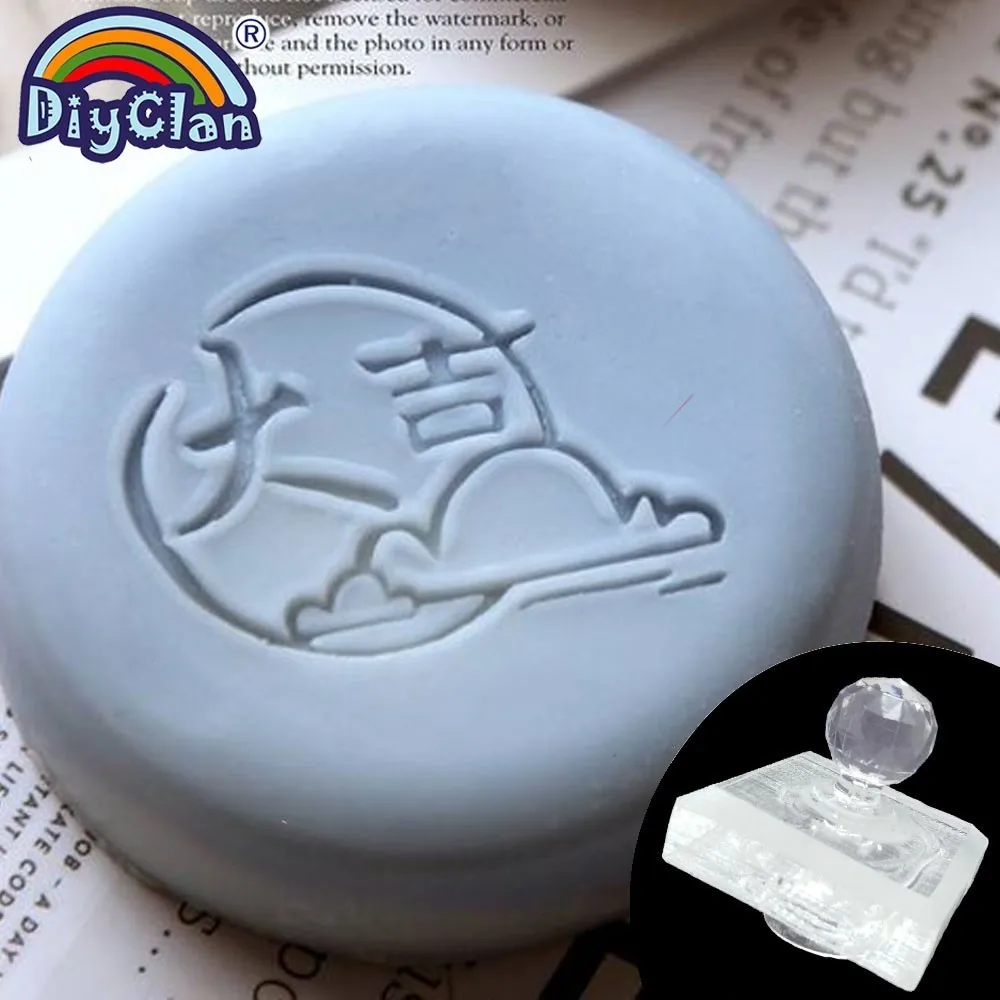 

DAJI Handmade Soap Making Stamp Chinese Auspicious Natural Soap Stamps Cloud Pattern Acrylic Chapters Custom Moulds