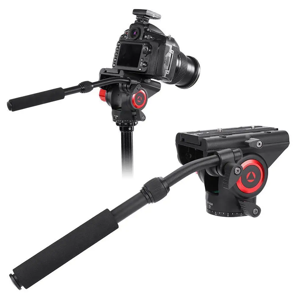 

KINGJOY Vt-3520 360 degree Panoramic Tripod Fluid Drag Pan Head W/ Quick Release Plate