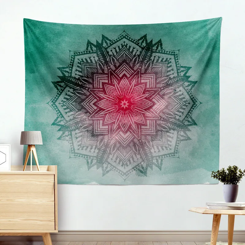 

Mandala Psychedelic Tapestry Lotus Floral Bohemian Hippie Hanging Wall Tapestries Home Boho Decor Wall Art Carpet Blanket Throw