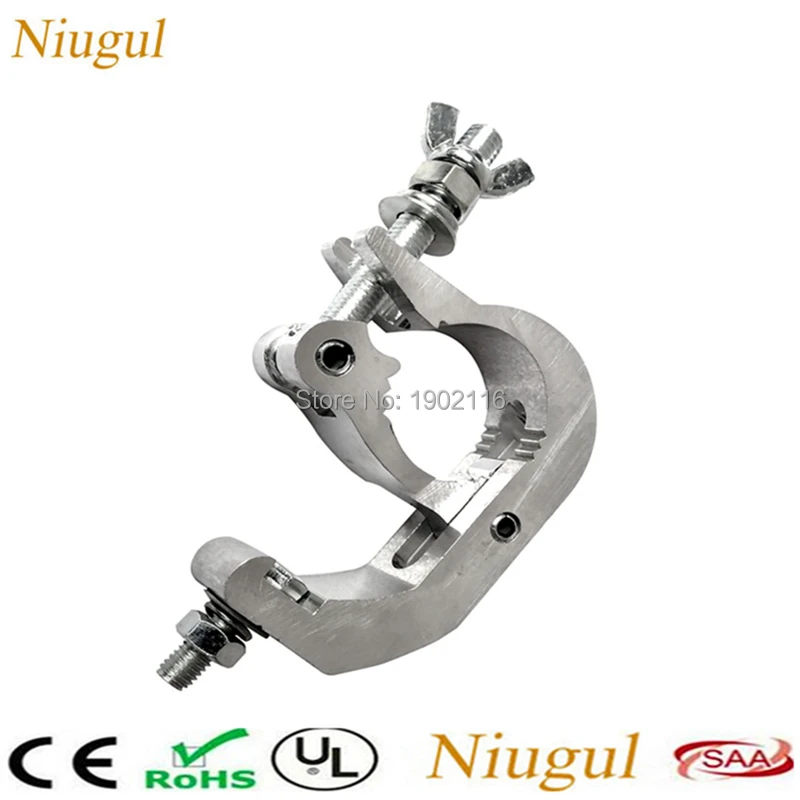 

10pcs/lot DJ Light Aluminium Material Stage Light 100kg 40-52mm Hook Light Clamp Holder For Beam Moving Head Light DJ Equipment