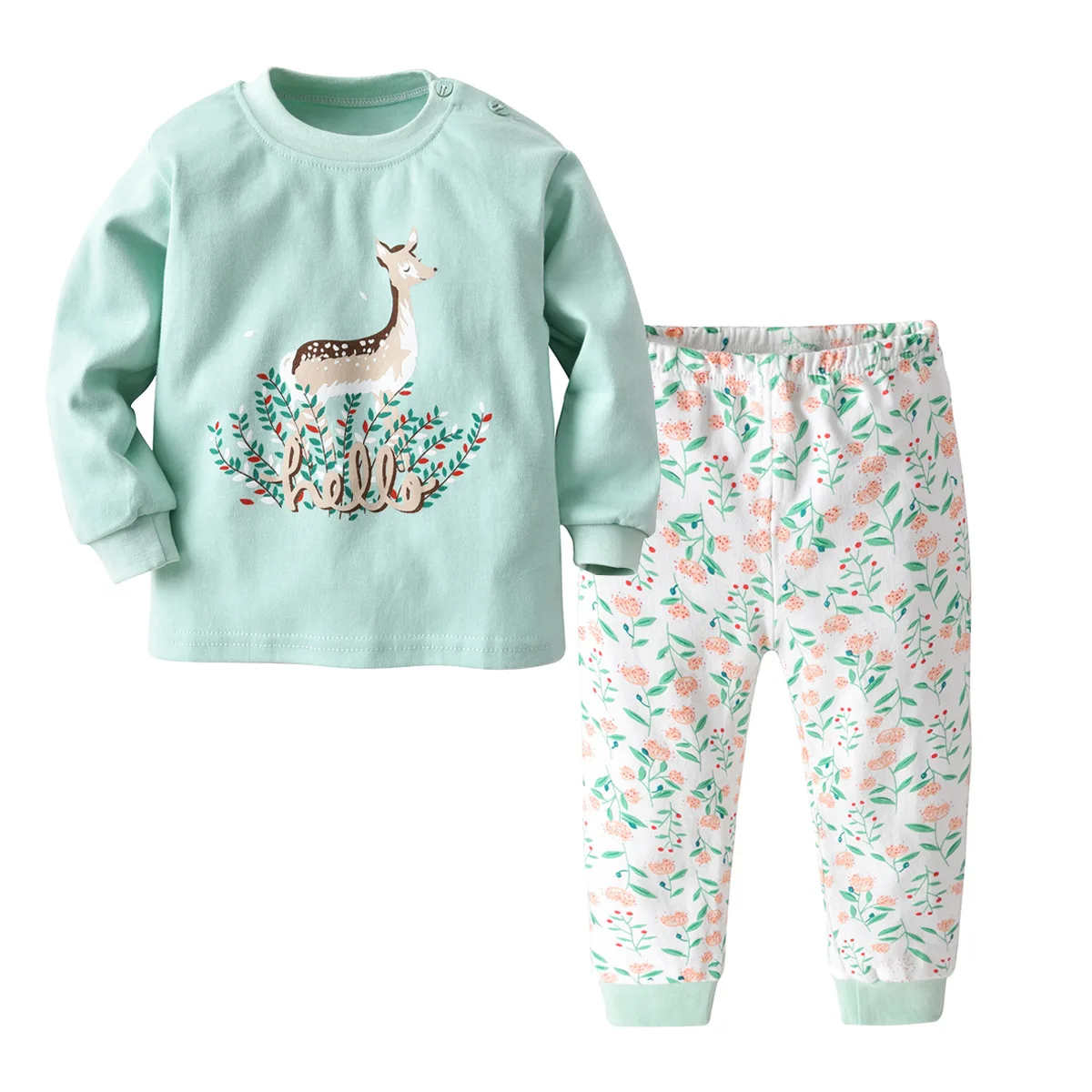 

HI&JUBER 2019 New Spring Autumn Baby Girls Clothing Sets Kids Cotton Boys Sets Kids Clothes For Baby Animal Clothes