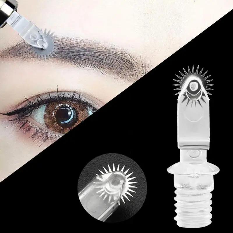 

Needles Fog Eyebrow Permanent Makeup 360 Degrees Disposable Tattoo Eyebrows Roller Needle Makeup Embroidery Pins Safe Tool