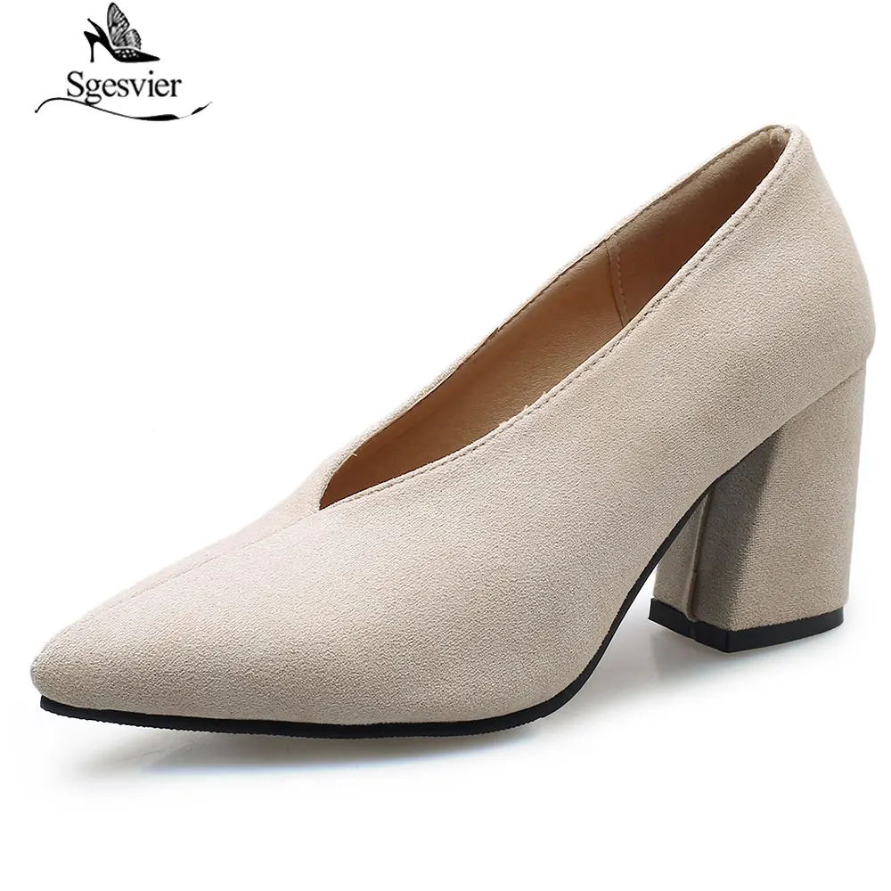 

SGESVIER Big Size 30-48 Women Pumps Fashion High Heels Pointed Toe Platform woman Dress Party Shoes For Summer Spring G187