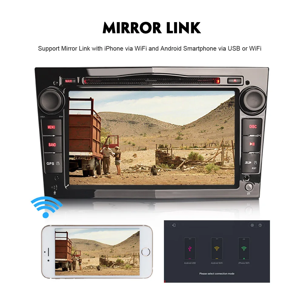 Perfect 7" DAB+Quad Core Android 8.1 Autoradio Car stereo WiFi 4G GPS Car Multimedia Player for Opel Corsa Vectra Zafira Astra Vivaro 2