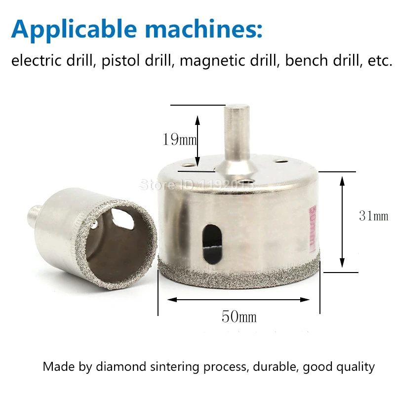 6/8 мм хвостовик 4 мм-80 мм набор сверл с алмазным покрытием плитка мрамор стекло Керамика отверстие пилы сверла для мощного сердечника плитки Holesaw
