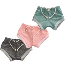 3 цвета; модные однотонные хлопковые шорты для маленьких мальчиков и девочек; летние шорты для малышей; 0-4T