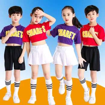 

Songyuexia Children's costumes modern street jazz dance hip hop suit cheerleading stage dancewear