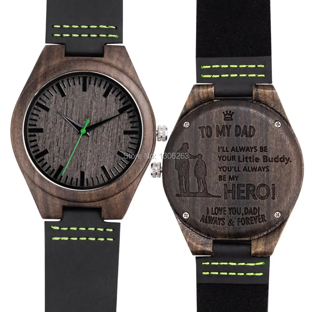 

Engraved Wooden Men Groomsmen Watch for Husband Son Natural Bamboo Customized Wood Watch Birthday Anniversary Gift Watch