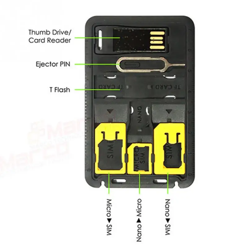 

Mini SIM Card Adapter Storage Case Kits For Nano Micro SIM Card Memory Card Holder For Mobile Phone