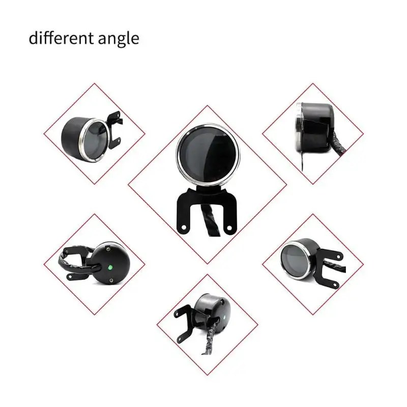 12 В Универсальный мотоциклетный Тахометр измерительный инструмент со светодиодной подсветкой ЖК-дисплей мотоциклетный спидометр цифровой измеритель уровня масла 12 об/мин