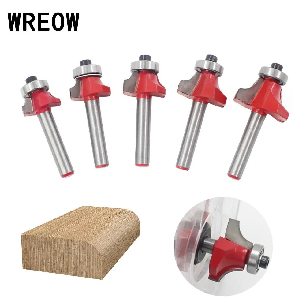 

1Pc 1/4inch Round Shank Wood Router Bit Straight End Trimmer Milling Cutter clean flush trim corner round cove box bits tools