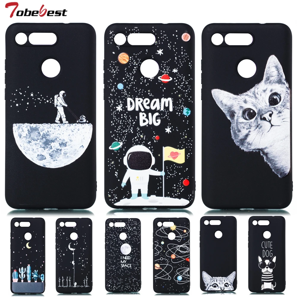 

Honor V20 Case for Huawei Honor View 20 V20 Case Cover Silicone 3D Painted Starry Sky Universe Cat Ultra Thin Black Soft Cover