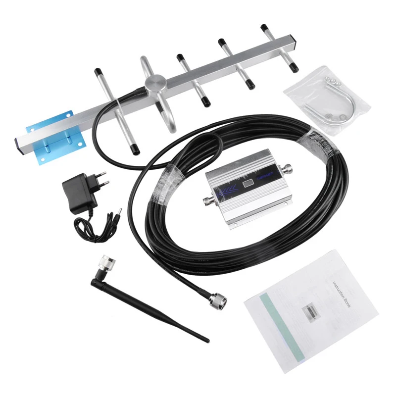 

New LCD Display High Gain GSM 980Mhz Signal Booster Amplifier With Cable + Yagi Antenna