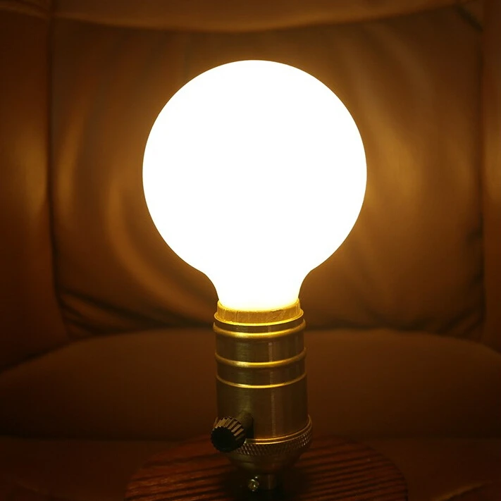 Молочно-белый Светодиодный лампочки G80 G95 G125 E27 в ретро-стиле для нитевидные лампы винтажный Глобус лампа Стекло Античная 220 V светодиодный Светодиодная лампа для дома