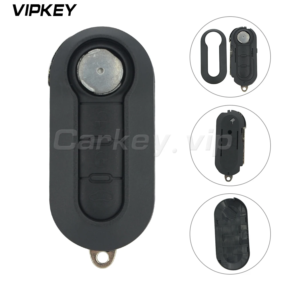 

Remotekey Key Case 3 Buttons Flip folding Remote Key Shell Cover For FIAT 500 Panda Punto Bravo Car Alarm Keyless SIP22 blade