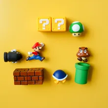 10 шт. 3D Super Mario Bros. Магниты на холодильник стикер сообщений смешные девочки мальчики для малышей детей студентов игрушки подарок на день рождения