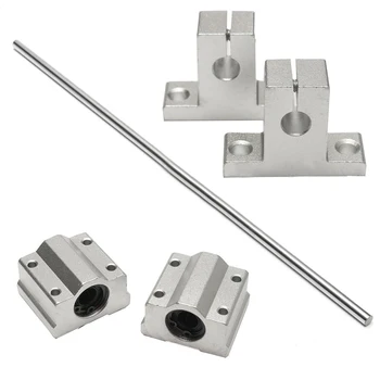 

WSFS Hot 8mm x 400mm CNC Linear Rail Shaft Rod + SC8UU Bearing Block Set For 3D Printer