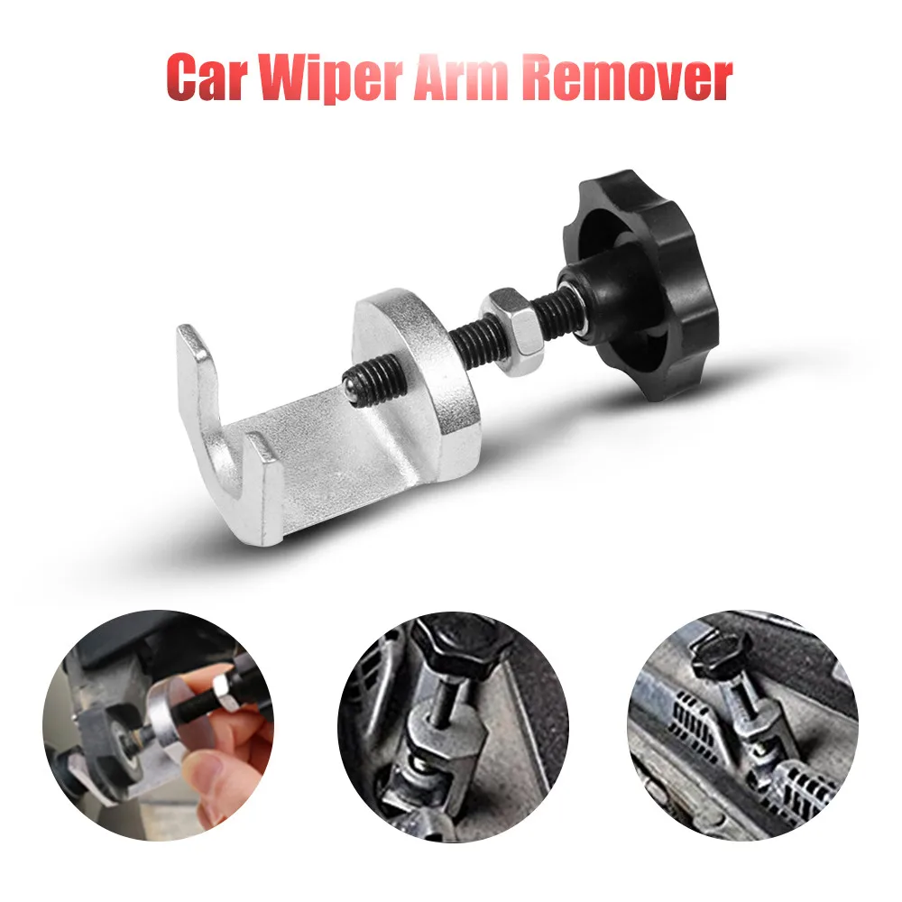 

Universal Car Vehicle Windscreen Wiper Arm Puller Remover Detach Tool Car Wiper Arm Detacher Tool Forging Press Black Silver