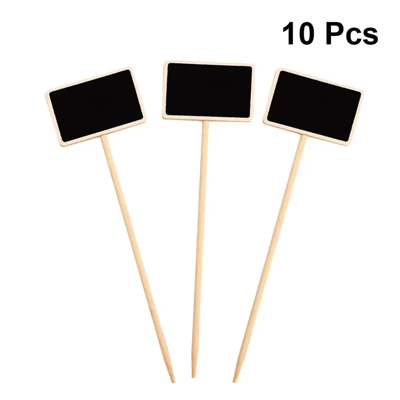 

10PCS Rectangle Erasable Rectangle Wooden Mini Blackboard For Wedding Party Decorations Chalkboards Message Board Birthday Party