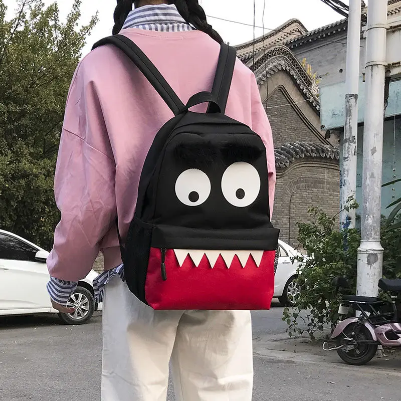 

Tuladuo women backpack cute designer high quality Canvas School bags Zipper Small Rucksack Preppy Style Backpacks Female Mochila