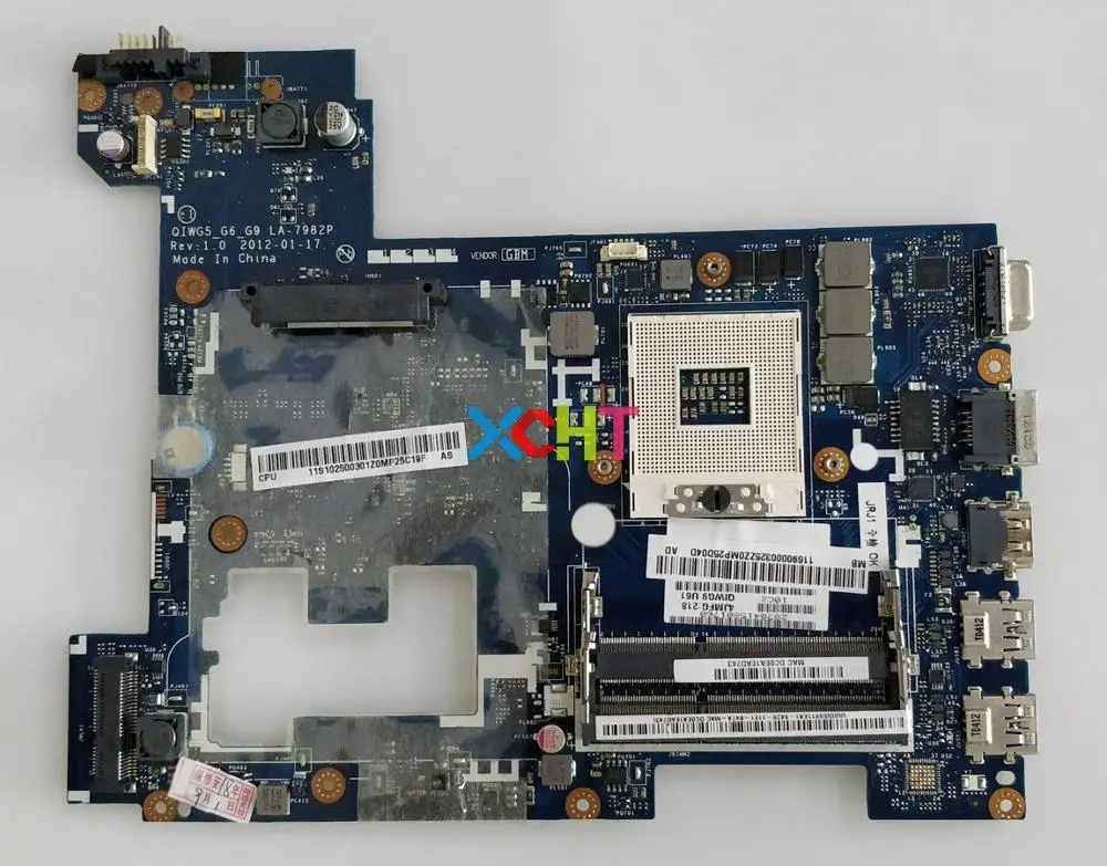 

90000325 11S90000325 QIWG5_G6_G9 LA-7982P PGA989 HM76 DDR3 GMA for Lenovo G580 Laptop Notebook Motherboard Mainboard Tested