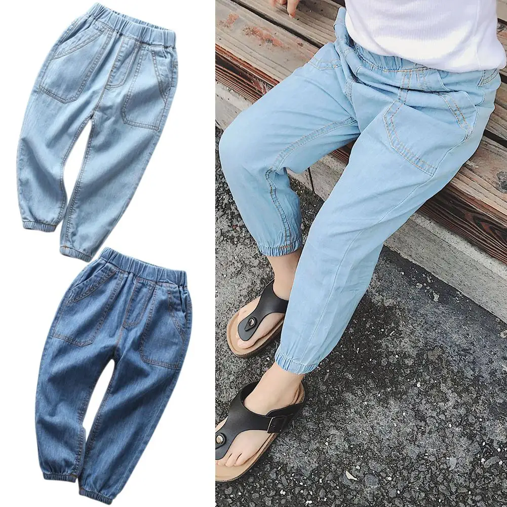

Kidlove Kids Summer Thin Boy Anti-mosquito Pants Sports Trousers Boy Girl Jeans Gift