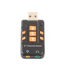 USB звуковая карта 8,1 канальный виртуальный CH 3D аудио адаптер Усилитель для ПК