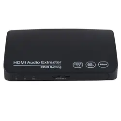 4 К x 2 К 3D HDMI к HDMI Оптический SPDIF + 3,5 мм стерео аудио эксрактор конвертер для Blue-ray портативных ПК Xbox One HDTV