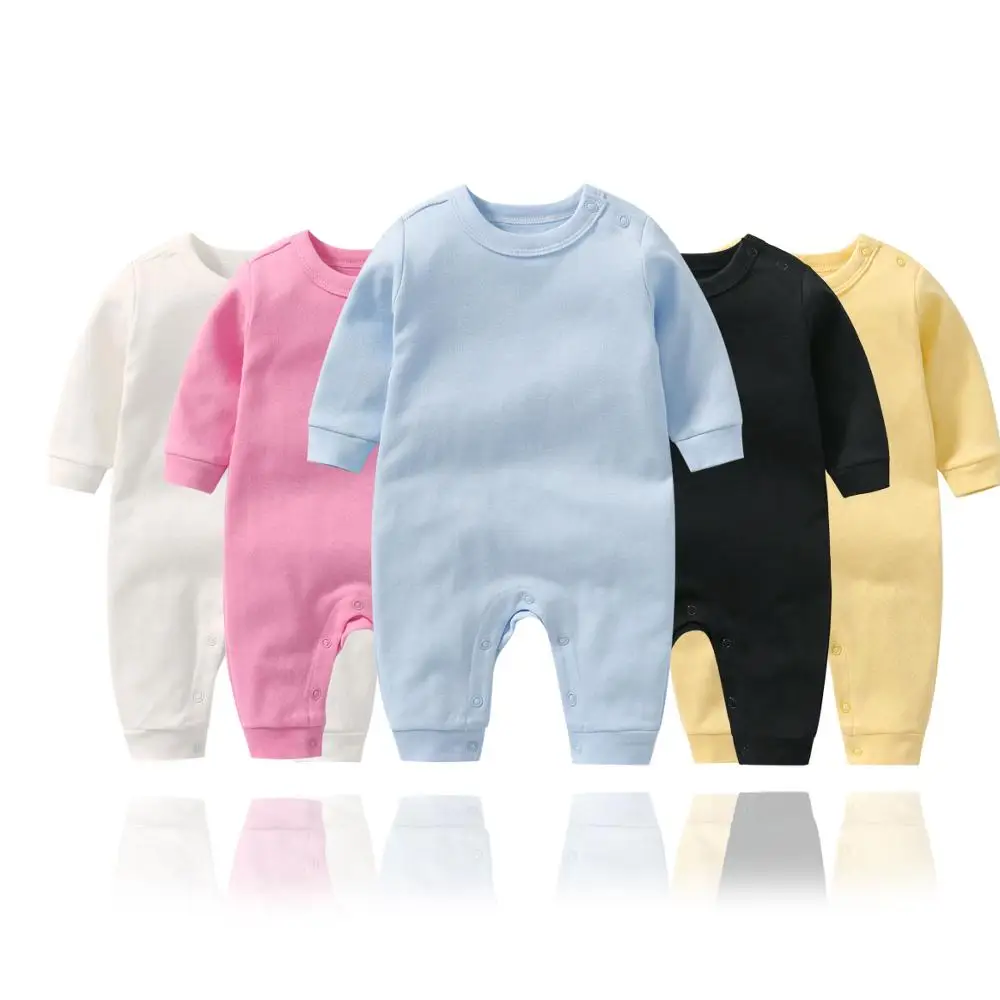 Baby Girl Boy Romper Long Sleeve Cotton Solid Unisex Newborn Baby Jumpsuits Baby Onesie Newborn Clothes Romper Macacao Bebe