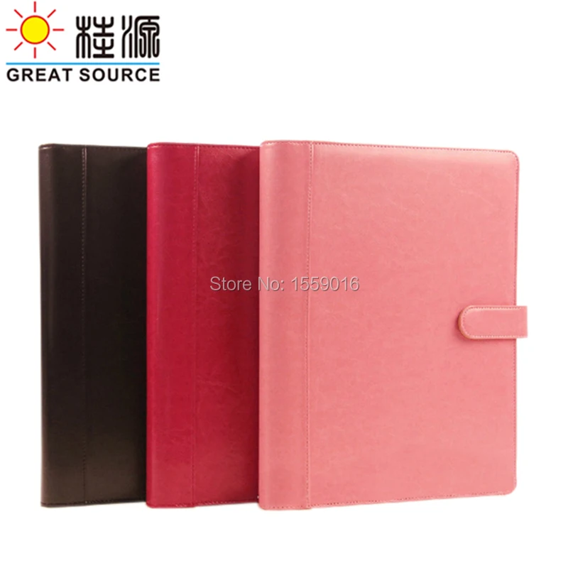 mqq-a4-memo-pad-4-rings-binder-loose-leaf-notebook-pink-stationery-blank-kraft-paper-lines-planner-office-paper-organizer