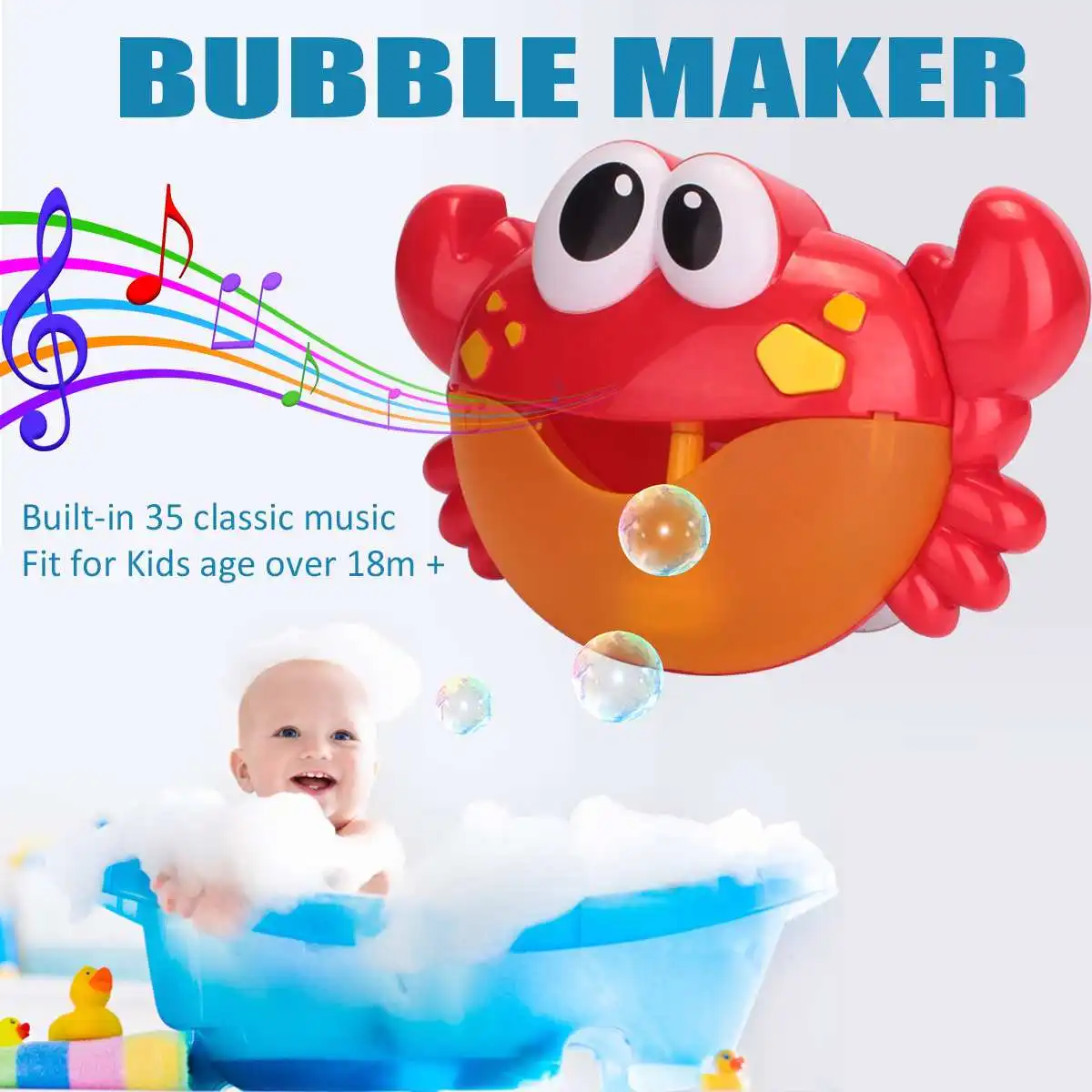 Милые детские для ванной Краб пузырь машина ванна Автоматическая устройство для мыльных пузырей воздуходувы 35 чехол для телефона Muse